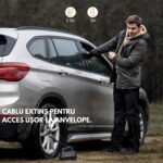 Hordozható autós kompresszor - szivattyús autó, kerékpár, motorkerékpár, matracok, léggömbök, 12 V DC digitális manométerrel, 100 PSI, 6,9 bár és LED vészvilágítás - Image 5
