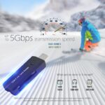 2 az 1-ben kártyaolvasó, Mingzhi®, 5Gbps, USB 3.0, kétkártyás SD-kártya olvasó SD, SDHC, SDXC, Micro SD, MicroSDHC, Micro SDXC, MMC, RS-MMC, TF kártya TF kártyákhoz