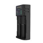 VariCore V20i töltő, 2 független slot, támogatja a Li-ion, Ni-MH, USB Power Bank funkciót, 118x63x30mm, 84g - Image 5