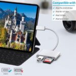 3 az 1-ben kártyaolvasó, JESWO, USB C, fehér, SD/TF támogatás, plug and play - Image 5