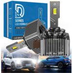 2 db D1S EXCITAT Premium LED Auto izzó készlet, 60w, 10000 lumen, 6000K, 12V, ventilátorral, hibamentes, Canbus, IP68 vízálló, fekete - Image 2