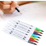60 db-os vízbázisú marker készlet 2 hegytípussal, 1-2 mm, 0,4 mm, tolltartó, fehér markertest, 26,5 cm x 17,5 cm x 4,5 cm, többszínű - Image 3