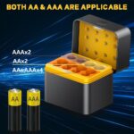 Xongsor intelligens töltő szett, 8 rekeszes, AA AAA lítium akkumulátorokhoz, fekete-sárga, 1300-3400mAh - Image 6