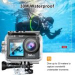 Beeherb® 5K/60FPS/24MP Érintőképernyős Akciókamera, Sony Szenzor, 170° Ultraszéles látószög, Rázkódásmentes, 28 órás akkumulátor-üzemidő, WIFI/2.4G vezeték nélküli távirányító, Síelés/Kerékpározás/Búvárkodás/Vezetés Felvevő, Szürke - Image 5