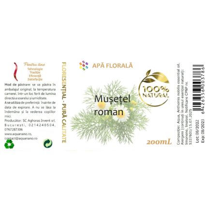 Római kamilla virágvíz (Chamaemelum nobile), 200ml
