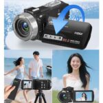 Garsonal 4K Digitális fényképezőgép, 80MP, 270°-ban forgatható képernyő, 18x zoom, 3.0'', 9 fényképezési mód, LED, 1500mAh, 32GB SD kártya, Távirányító, Fekete - Image 5