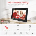 WiFi digitális képkeret, CHIGOODS®, 10,1 hüvelykes, 32 GB, érintőképernyő 800X1280 HD IPS, Frameo alkalmazás, microSD, fotók/videó, hangszóró, fekete, YI018E - Image 12