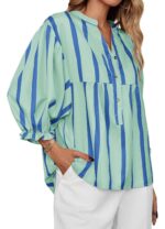 Babydoll blúz, Imily Bela, buggyos ujjú, női, világoszöld, L-es méret INTL - Image 4