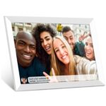 WIFI digitális képkeret, 10,1 hüvelykes, CHIGOODS, 32 GB, érintőképernyő 1280X800 HD IPS, Frameo alkalmazás, MicroSD, fotók/videók, hangszóró, fehér - Image 2