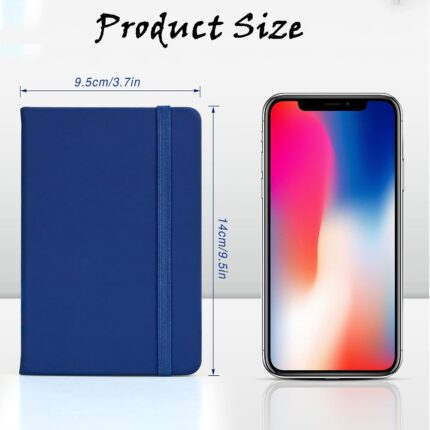 3 darabos retró jegyzetfüzet/toll készlet, Axroad Mall, Bőr napló keményfedeles A6, 160 oldal, 70 g/m², Vízálló, Könnyen írható, Vízszintes vonalakkal, Íráshoz, utazáshoz, üzleti, munkahelyi és iskolai használatra, 9,5*14,6 cm, Kék