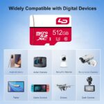 MicroSDXC 512GB UHS-I U3 memóriakártya SD adapterrel, ellenálló, 100MB/s sebesség - Image 8