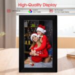 WiFi digitális képkeret, CHIGOODS®, 10,1 hüvelykes, 32 GB, érintőképernyő 800X1280 HD IPS, Frameo alkalmazás, microSD, fotók/videó, hangszóró, fekete, YI018E - Image 10