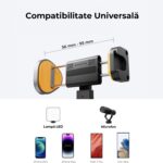 Szelfibot, hordozható állvánnyal telefonhoz, távirányítóval, 160 cm, Fekete - Image 4