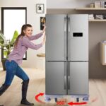 Mosógép, hűtőszekrény, tűzhely, polcok tartója, Simply Joy®, Állítható hosszúság 49CM-70CM, Maximális teherbírás 300 kg, 360°-os mozgás, 4 csúszásgátló láb, Rögzítő mechanizmussal, Ajándék otthonra, Szürke - Image 7