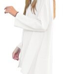 Imily Bela oversized blúz, V-nyakú, hosszú ujjú, fehér, 2XL INTL méret