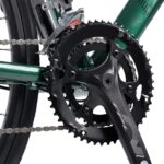 Városi/országúti kerékpár, CARPAT C27216C félpályás típus, Shimano Claris 2x8 sebességváltó, 28 hüvelykes/700c kerekek, mechanikus tárcsafékek, zöld/fekete - Image 6