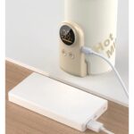 Hordozható cumisüveg melegítő, LXNZUHN®, 10000mAh 6 sebességes, 38-50°C, LCD kijelző, éjszakai fény, állandó fűtés, hosszabb akkumulátor-üzemidő, 18 W-os gyorstöltés, kompakt kialakítás, bézs, 6,7x12,8x8,9cm - Image 10