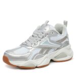 Reebok CHARGE női sportcipő, természetes bőr, ezüst, 39 EU