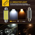 4 darabos LED-es autóizzó készlet, SINBINTA, Fehér fény 6500-7500k, 12V, 2W, Víz- és porálló, Kiegészítő lámpákhoz, féklámpákhoz, rendszámtáblához, térképjelzőhöz és parkolólámpákhoz, Alumínium, 41mm, Ezüst - Image 4