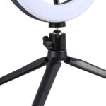 RIF REFCO Ring Light kör alakú lámpa, átmérő 35cm/14", LED, 3 fénymód, 10 állítási fokozat, telefontartó, mini összecsukható műanyag állvány, bluetooth szelfi távirányító - Image 5