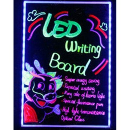 Újraírható LED tábla 40x60 cm, PROCART, neon hatású fényreklám, támasztékkal