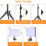 Folyamatos fényű Softbox készlet, SINBINTA, 2 hordozható LED lámpa szett 4 színszűrővel, USB csatlakozás, hideg, meleg és semleges fény, 180°-os forgatás, 5V, állítható 160 cm-es állványok, vezetékes vezérlőkapcsoló, fotó/videó/sminkhez, 23*16cm, fekete - Image 4