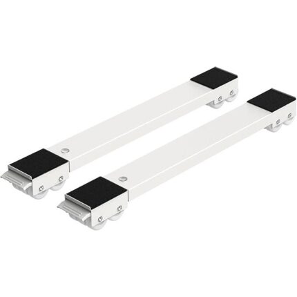 Mobil mosógép alap, kihúzható 44.5-72 cm, 24 kerékkel, fékkel, fehér