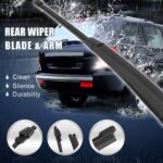 Hátsó ablaktörlő kar lapáttal, Axroad Mall, Hátsó ablaktörlő kar és lapát készlet, Kompatibilis a Volkswagen Golf V, Golf Plus, Tiguan, Seat Exeo, Ibiza, Skoda Fabia, Roomster modellekkel, 32.5*4*3cm, Fekete - Image 4