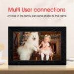 WiFi digitális képkeret, CHIGOODS®, 10,1 hüvelykes, 32 GB, érintőképernyő 800X1280 HD IPS, Frameo alkalmazás, microSD, fotók/videó, hangszóró, fekete, YI018E - Image 8