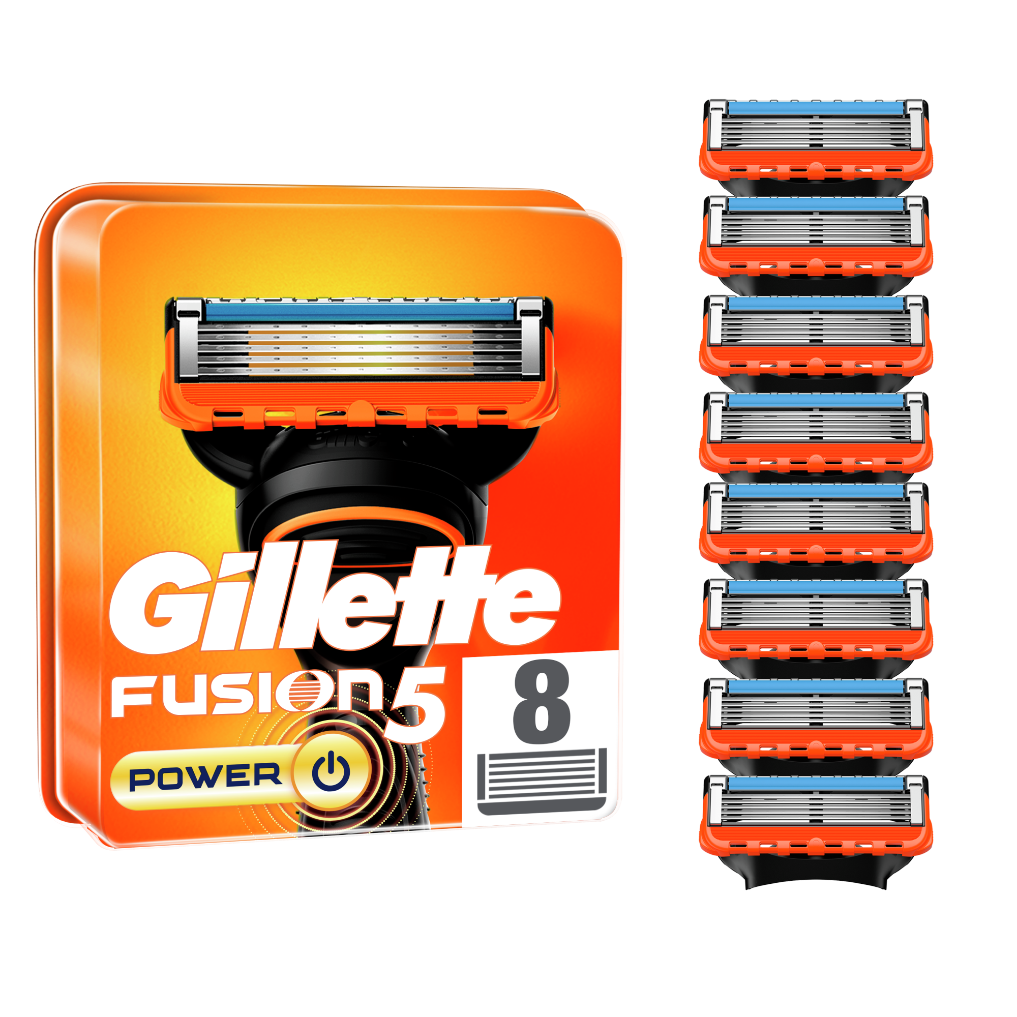 res_3bb1a39835d429412fc176bf250f2cc5-1.png Gillette Fusion5 Power Pótfej Férfi Borotvához, 8 db - Image 1