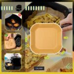 300 db sütőpapír 20x20 cm Galaxia® légkeveréses fritőzhöz – Négyzet alakú, Vastag, Tapadásmentes, BPA-mentes - Image 6