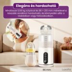Behordozható vezeték nélküli tej- és vízmelegítő, Luxofia,300 ml, 5200 mAh akkumulátor, gyors felmelegedés - Image 4