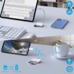 3 az 1-ben kártyaolvasó, JESWO, USB C, fehér, SD/TF támogatás, plug and play - Image 7