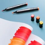 120 db professzionális Arvada Color Magic filctoll készlet, többszínű marker, alkohol alapú tintával, dupla fej 1mm-6mm, fekete - Image 11