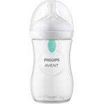 Philips Avent Natural Response SCY673/01 cumisüveg, AirFree kólika elleni eszközzel, 260 ml, anyamellként működő cumi, cumi szivárgásmentes, +1 hónap, BPA mentes, könnyen tisztítható