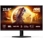 AOC Q24G4RE Gaming monitor, 23,8", QHD (2560x1440), gyors IPS, WLED, 180Hz, 0,5 ms MPRT, 1 ms GtG, adaptív szinkron, NVIDIA G-SYNC kompatibilis, HDR 10, villódzásmentes, alacsony kékfény-kibocsátású, HDMI, DisplayPort, Fekete - Image 2
