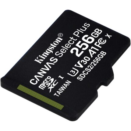 Kingston Canvas Select Plus MicroSD Memóriakártya, 256GB, Class 10, UHS-I Performance, U1, V10
