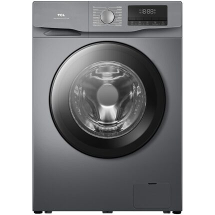 TCL FF0814SA1 Mosógép, 8 kg, 1400 RPM, A energiaosztály, BLDC inverteres motor, gőzmosás, dobtisztítás, 24 órás késleltetés, méhsejt alakú dob, gyorsmosás 18 perc, ruha hozzáadása, 16 program, ezüst