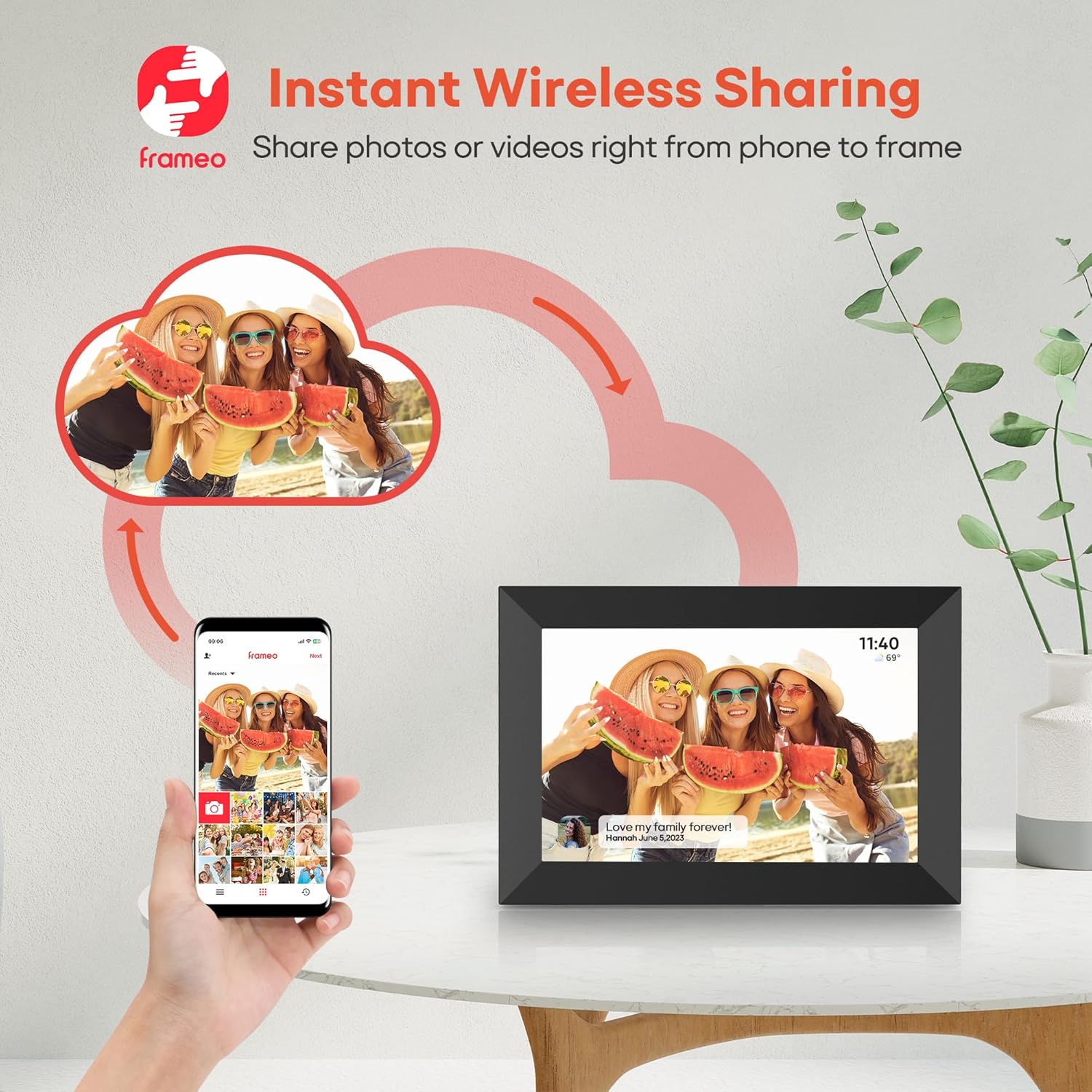res_503f2ce3d12c5ab50047fadd47b4e856.jpg Wi-Fi digitális képkeret, Dytimeem, E331, 10,1 hüvelykes érintőképernyő, HD IPS 1280x800 felbontás, automatikus forgatás, Frameo alkalmazás, Type-C foglalat, SD kártya, fotók/videók, hangszóró, fekete, belső memória 32 GB - Image 1