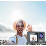 Akciókamera-kamera, 5K Ultra HD, Photo 24 MP, 256 GB, EIS képstabilizátor, mikrofon, WiFi funkció, széles látószög 170°, USB-C, több módú fényképezés, víz alatti filmezés 30 m mélységben - Image 3