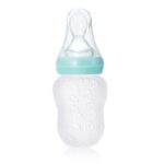 Szilikon cumisüveg 3 az 1-ben, EYUSALL, 180 ml, extrudálható, szivárgásmentes etetőcumi, BPA-mentes, könnyen tisztítható, kék - Image 11