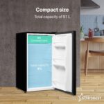 STARCREST SF-91GLS-BKE egyajtós hűtőszekrény, F osztály, Űrtartalom 91L, H 83 cm, Fekete üveg ajto - Image 4