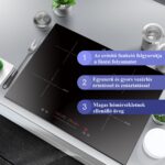 STARCREST SIH-6060 Beépített főzőlap, Indukciós, 4 főzőzóna, Érintésvezérlés, Booster, Időzítő, Fekete üveg - Image 5