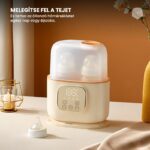 Innovify™ Kids cumisüveg melegítő, 4 az 1-ben, melegen tartás, gőzsterilizálás, kiolvasztás, kapacitás 2 cumisüveghez, személyre szabható hőmérséklet, ételmelegítés, digitális kijelző, érintőgombos vezérlés, Warm Sand szín, Harmony 6000 kiadás