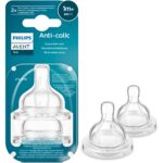 Kólika elleni cumi, Philips Avent SCY762/02, +1 hónap, flow 2, BPA-mentes, 2 db - Image 2