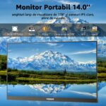 Hordozható monitor 14'', IPS panel, FHD 1920×1080, 16:9, Yodoit, képernyő monitor, Mini HDMI-HDMI kábellel, USB-C-USB-C, USB-C-USB-A kábellel felszerelve - Image 7