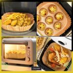 300 db sütőpapír 20x20 cm Galaxia® légkeveréses fritőzhöz – Négyzet alakú, Vastag, Tapadásmentes, BPA-mentes - Image 14