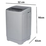 Félautomata mosógép, rozsdamentes kád, Büntz BMS-80, 8 kg, 10 mosási program, LED kijelző, 700 RPM, 355 W, beépített facsaró, Szürke - Image 7