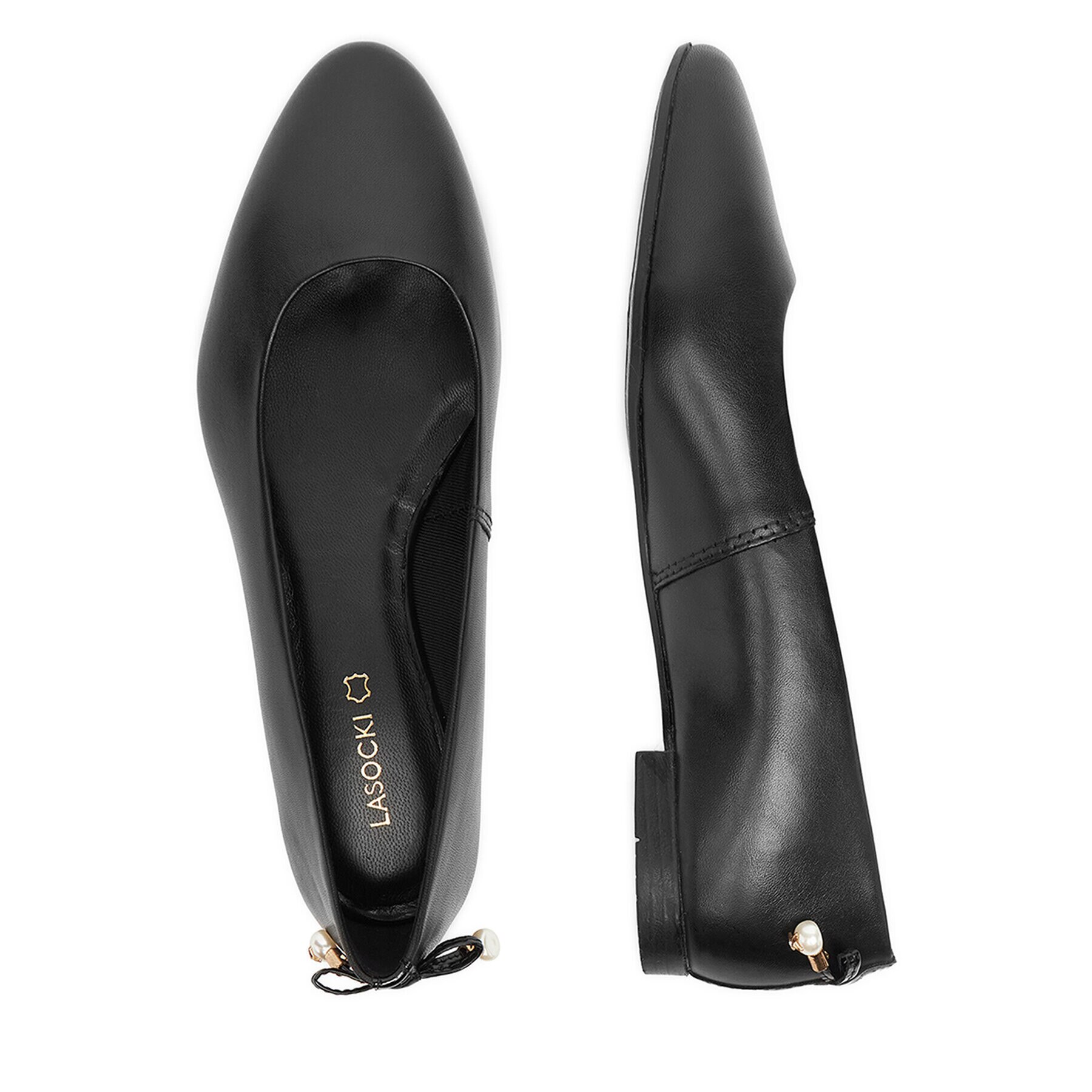 res_64abf3001b06c035c5a700516e190502-2.jpg Női balerina cipő Lasocki, természetes bőr, fekete, 36 EU - Image 1