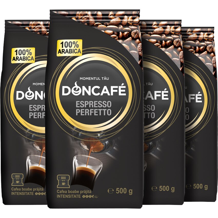 res_6536dad638479d37a7be363c8e3c46f5-1.jpg Cafe Espresso csomag, 4x Doncafe Espresso Perfetto kávébab, 100% Arabica 500g - Image 1